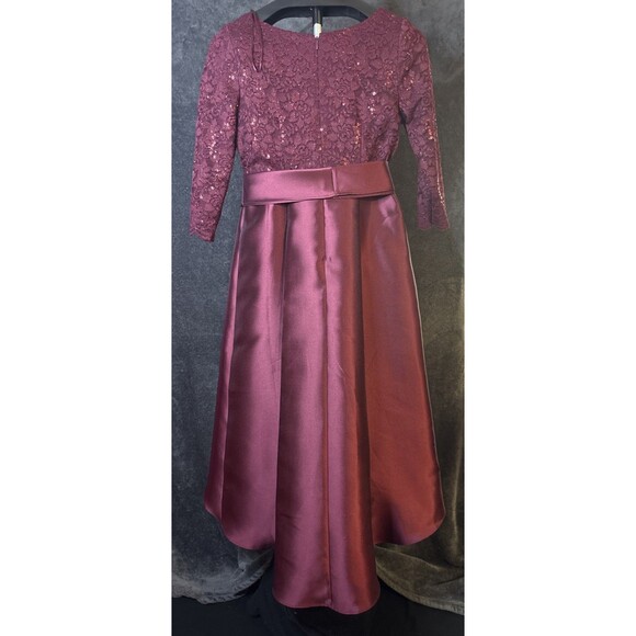 R & M Richards Red Asymmetrical High-Low Cocktail Dress 6P - Picture 4 of 11